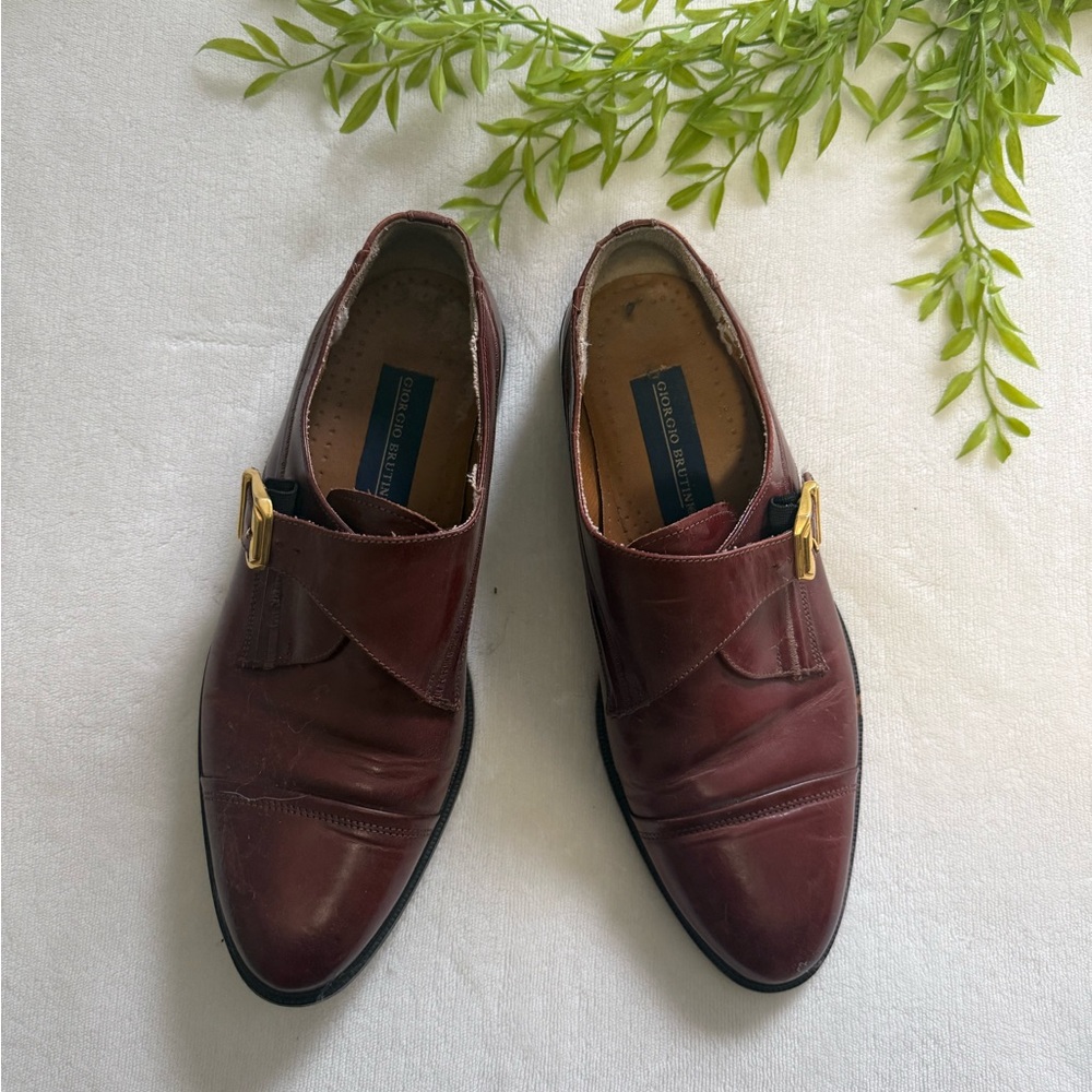 Giorgio Brutini | Burgundy Leather Oxfords